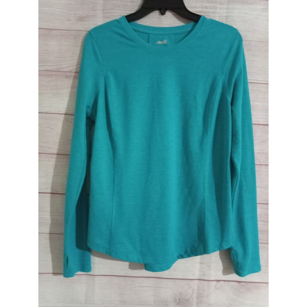 AVIA T-Shirt Women's Size Medium  (8-10) Long Sleeve Green Active Performance